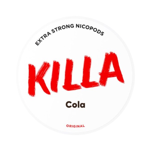 Killa Cola Nicopods Dose mit starken tabakfreien Nikotinbeuteln Cola Geschmack
