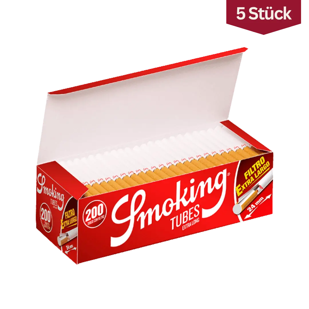 Bundle: Smoking Zigaretten Hülsen Extra Size (5x200 Stück)