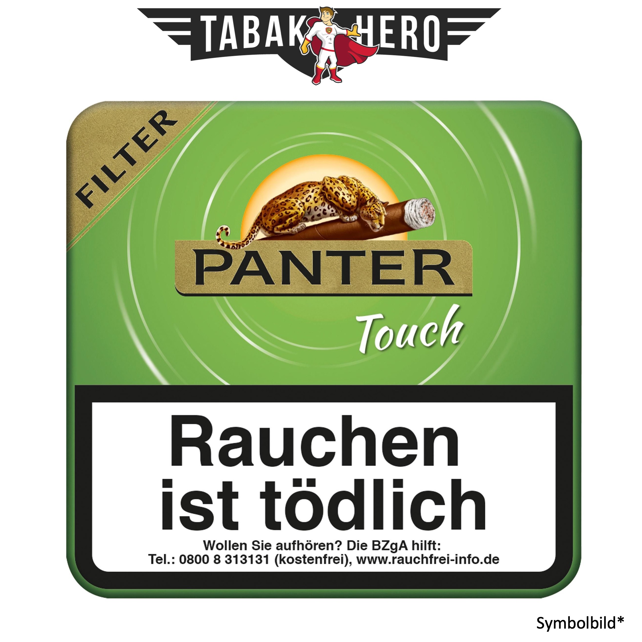 Panter Swirl Filter Green Zigarillo Stange (10x20 Stück)