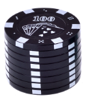 Grinder Poker Chips 42mm Schwarz mit Haizähnen (Ø 42mm / 3 Teilig)
