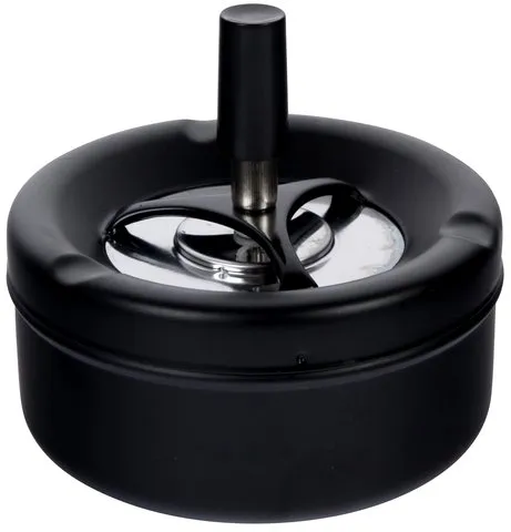Aschenbecher Drehaschenbecher 11cm matt schwarz (1 Stück)