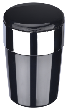 Champ Autoaschenbecher Aschenbecher mit LED Groß Schwarz