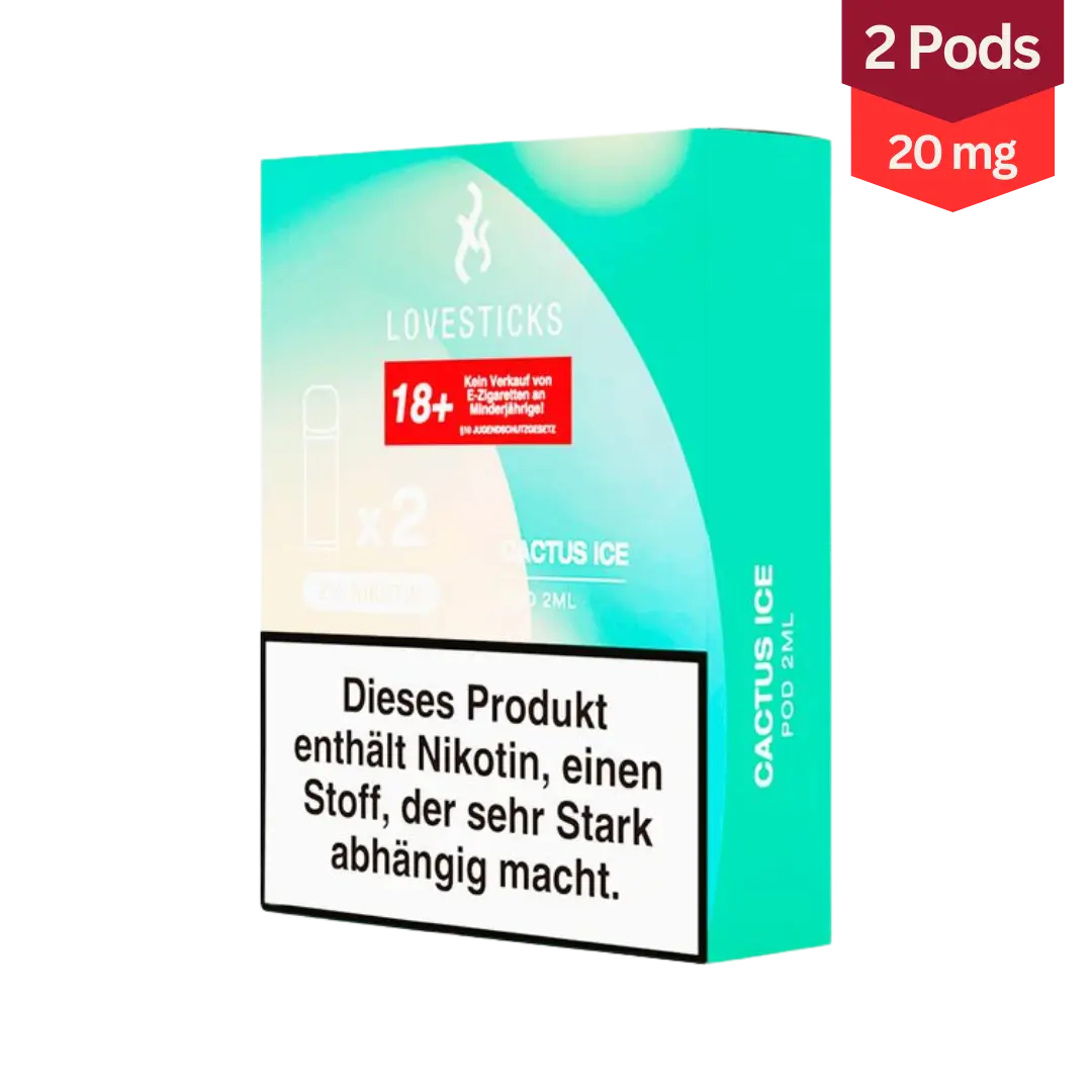 Luva Lovesticks Pod Vape Cactus Ice 20mg