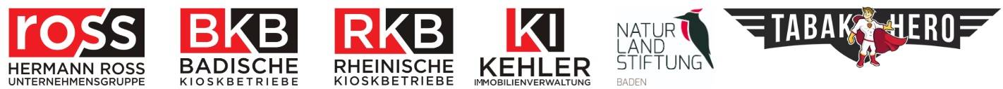 Logos der Hermann Ross Unternehmensgruppe: BKB, RKB GmbH, KI und Tabakhero