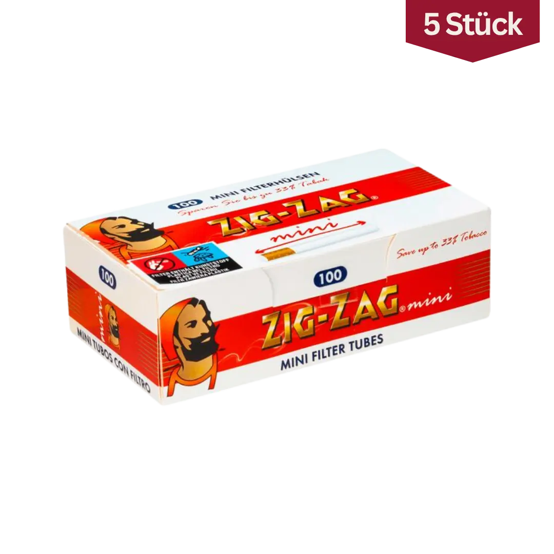 Bundle: Zig Zag Mini Filterhülsen (5x100 Stück)