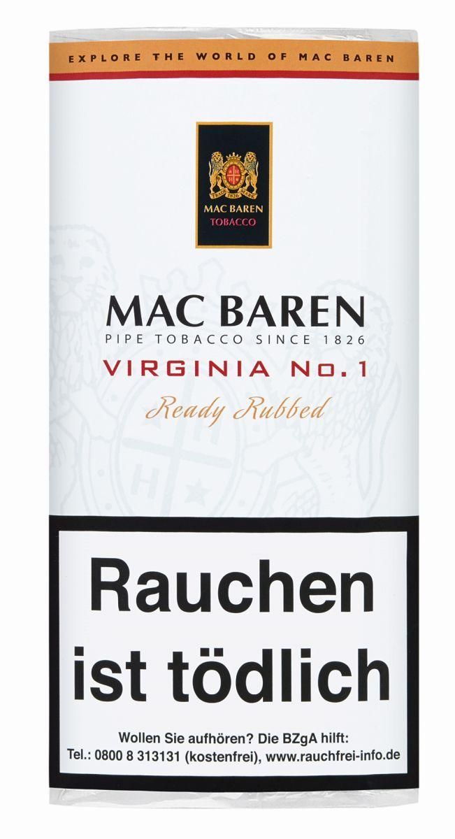Mac Baren - Virginia Nr.1 Tabak 50g Pouch (Pfeifentabak)