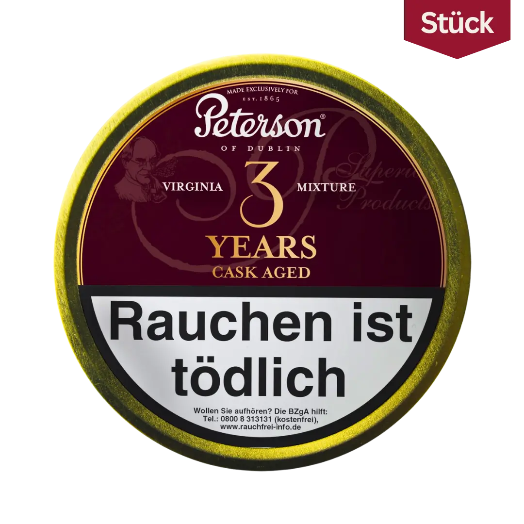 Peterson Cask Aged 3 Years Virginia Mixture Tabak Pfeifentabak Dose (50g)