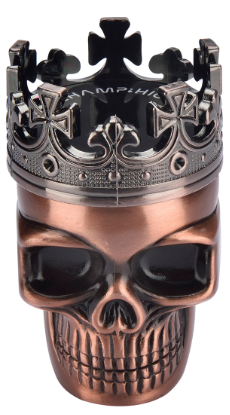 Grinder Metall Totenkopf Bronze mit Haizähnen (Ø 46mm / 3 Teilig)