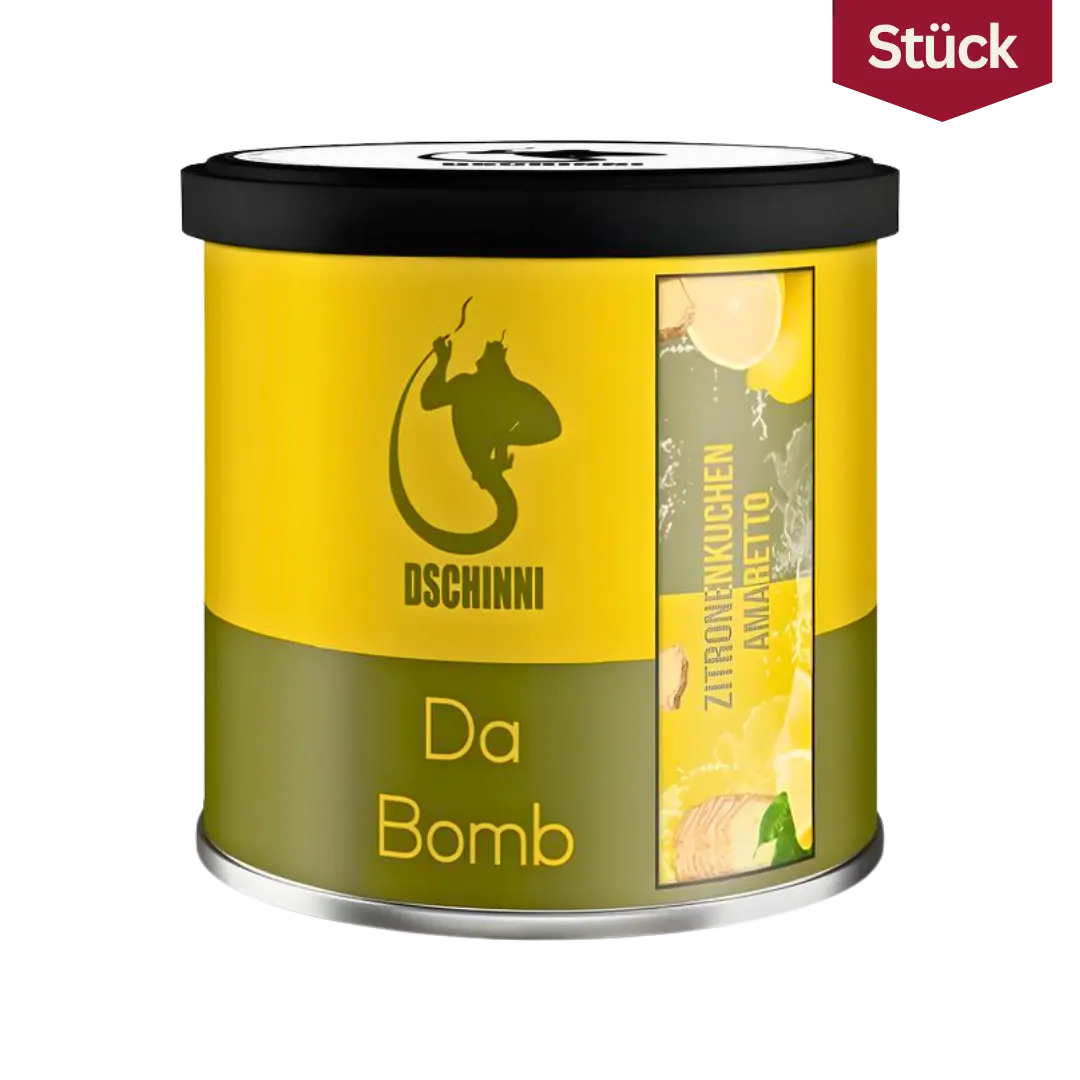 Dschinni Da Bomb Zitronenkuchen Amaretto Tabak Shishatabak Dose (200g)