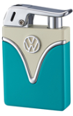 VW Volkswagen Metall Feuerzeug Tank Türkis Weiß