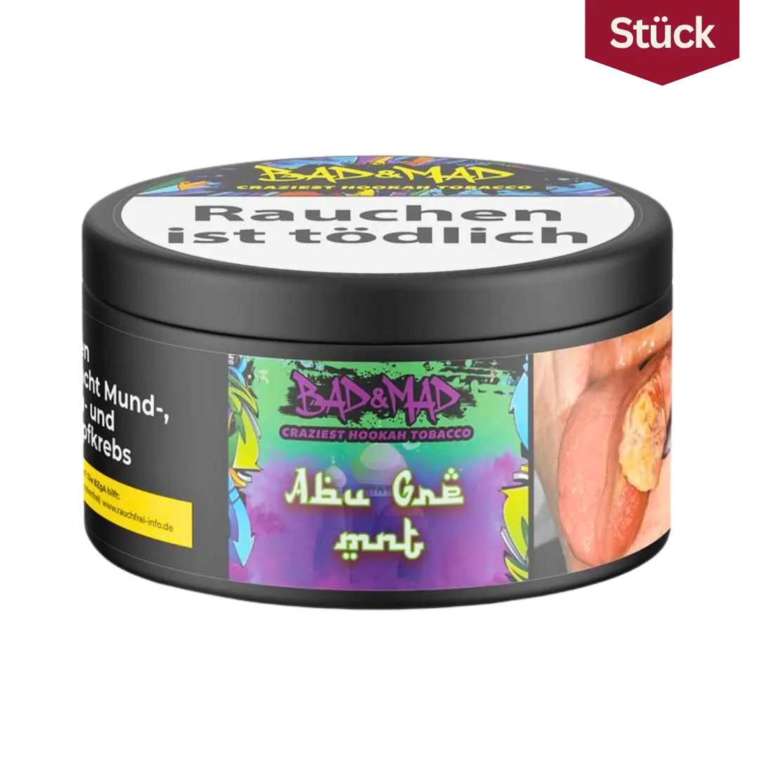 Bad Mad Abu Grp Mnt Traube Minze Tabak Shishatabak