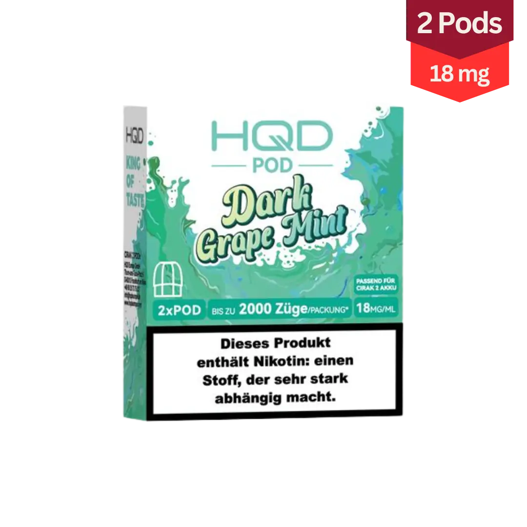 HQD Cirak 2 Pod Vape Dark Grape Mint 18mg
