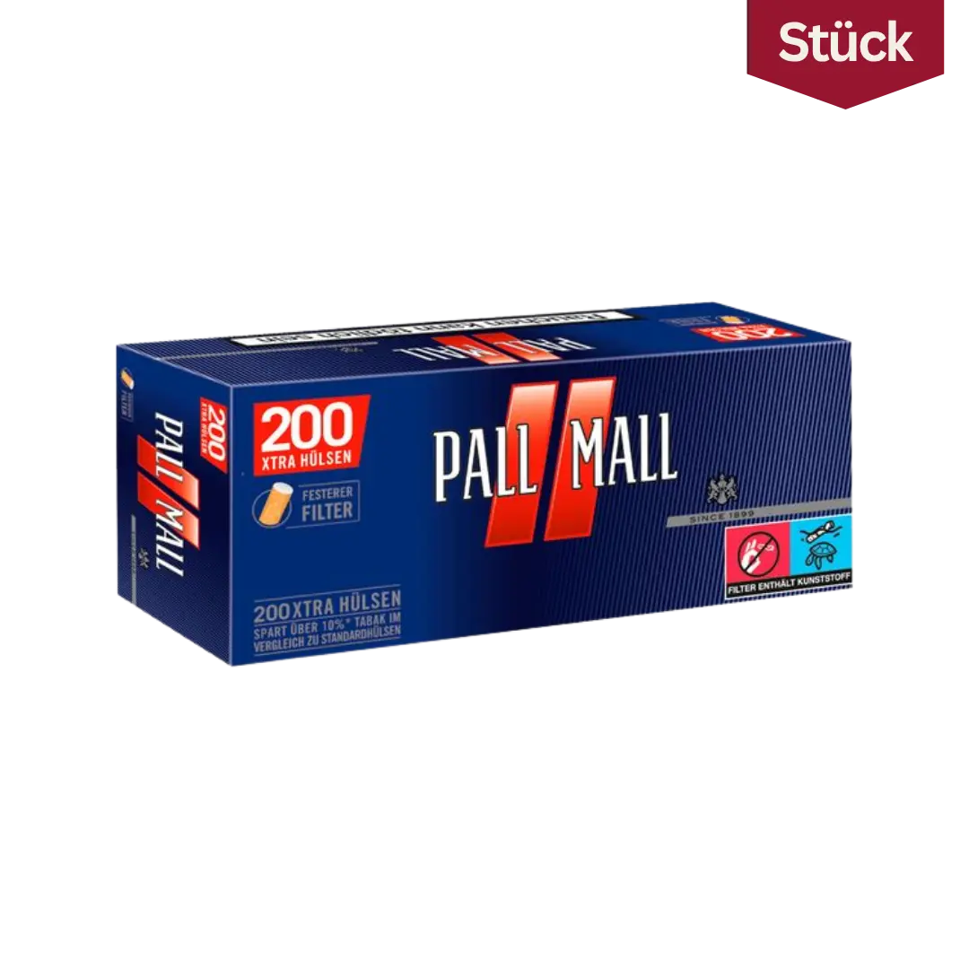 Pall Mall Red Filterhülsen Extra Size (200 Stück) Pall Mall Red Filterhülsen Extra Size (200 Stück)