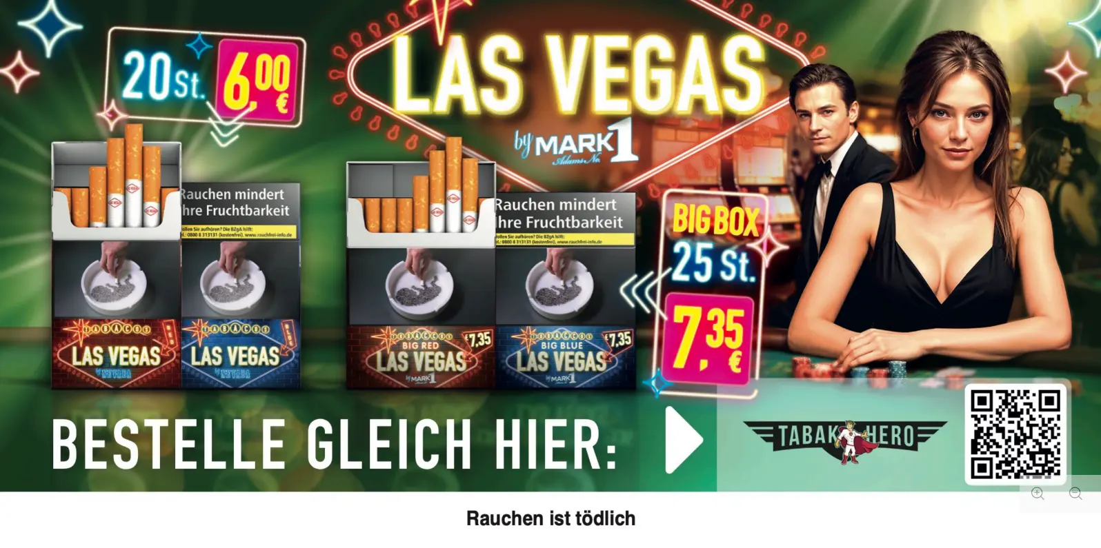 Las Vegas Zigaretten Banner Oktober 2025