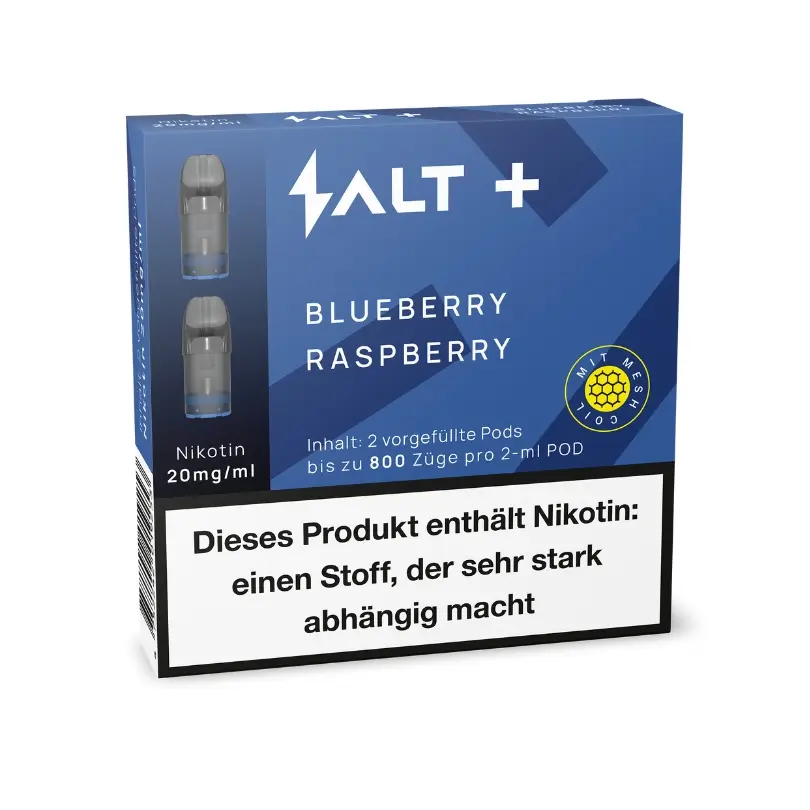Salt Plus Blueberry Raspberry Pod E-Zigarette Vape Liquid (2x2ml)