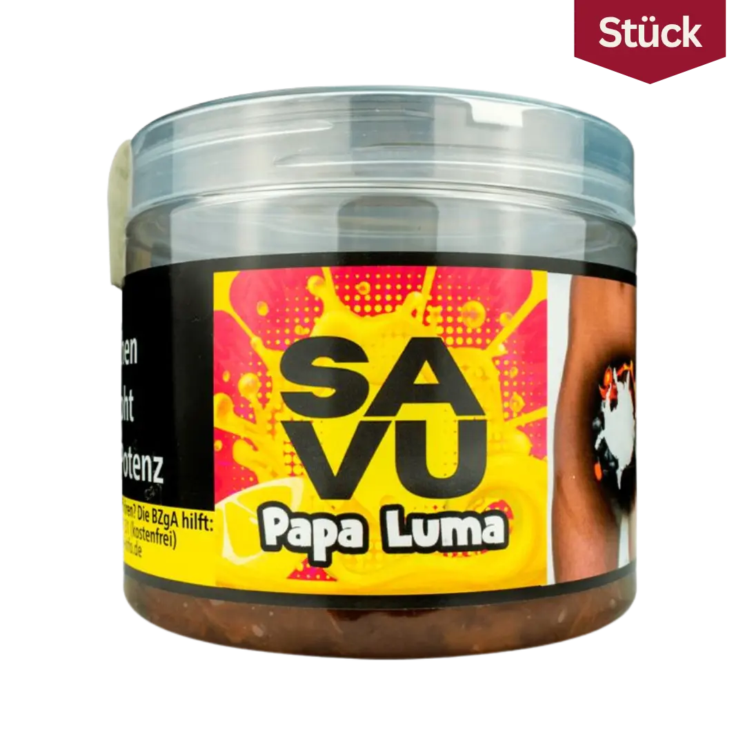 SaVu Papa Luma Grapefruit Limette Maracuja Tabak Shishatabak Dose (200g)