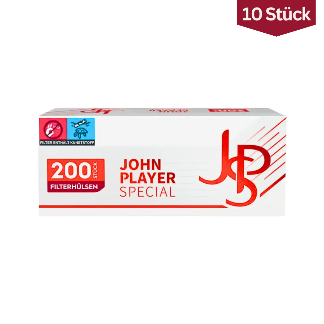 Bundle: JPS John Player Special Red Zigarettenhülsen King Size (10x200 Stück)