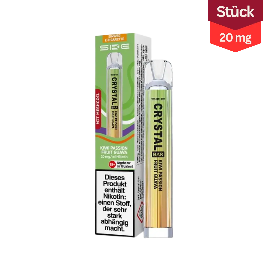 SKE Crystal Bar Kiwi Passionfruit Guava 20mg
