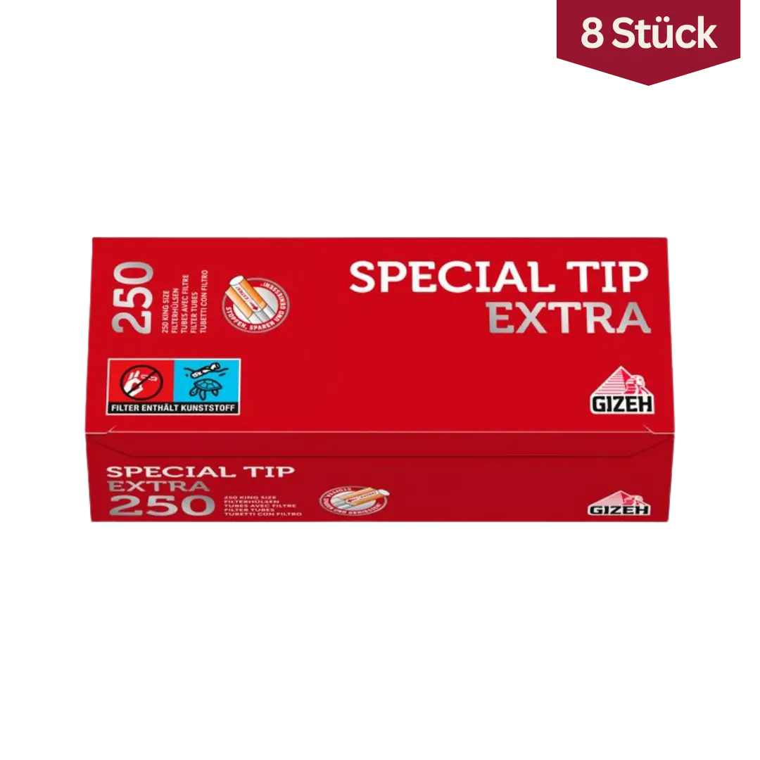 Bundle: Gizeh Hülsen Special Tip Extra Zigarettenhülsen (8x250 Hülsen)