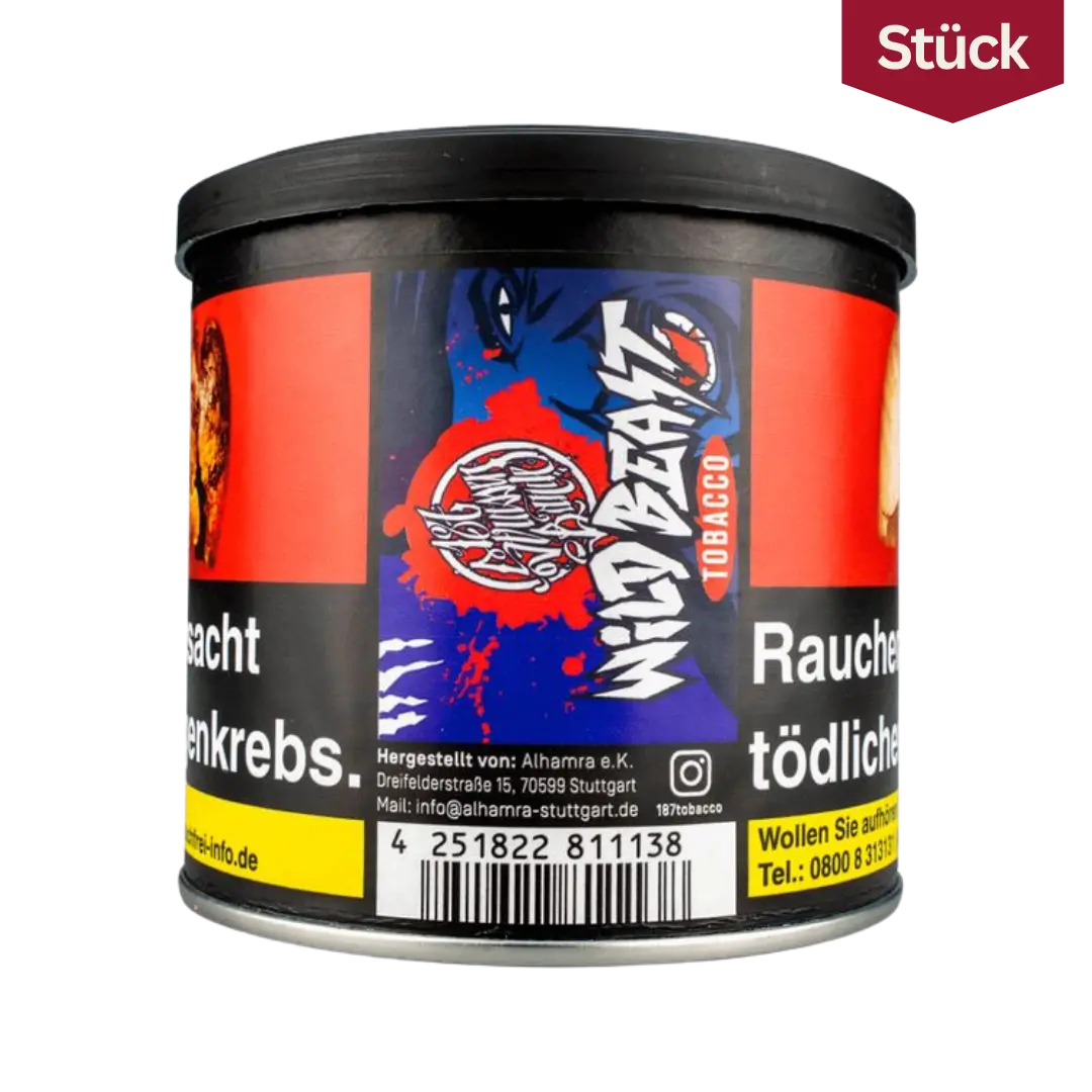 187 Tobacco Wild Beast Waldfruechte Tabak Shishatabak 200g