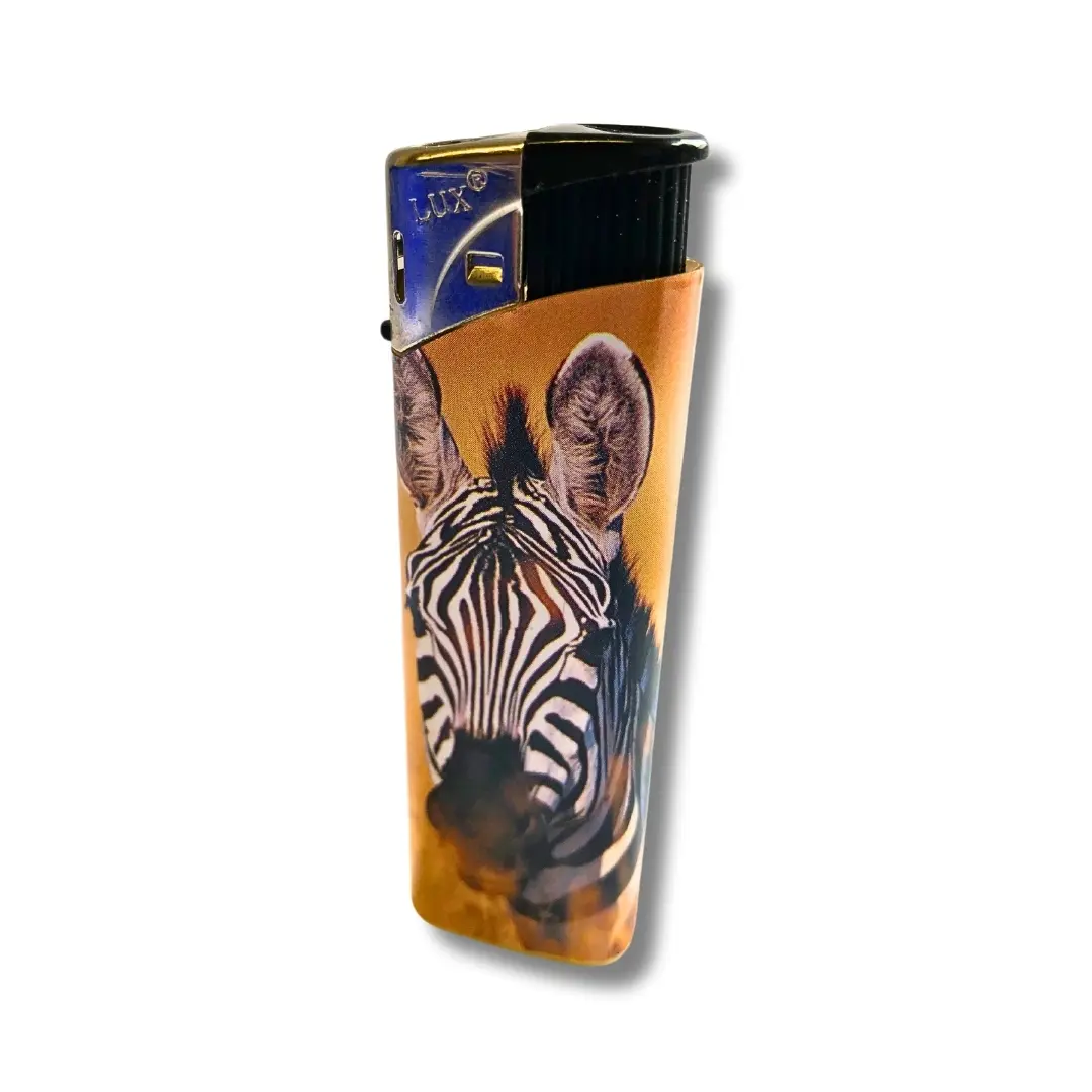Lux Sturmfeuerzeug Elektro Zebra