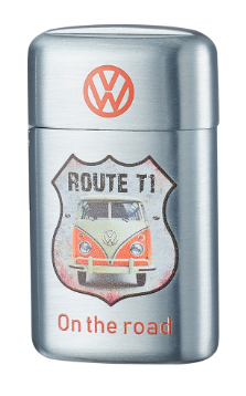 VW Volkswagen Metall Feuerzeug On The Road Orange