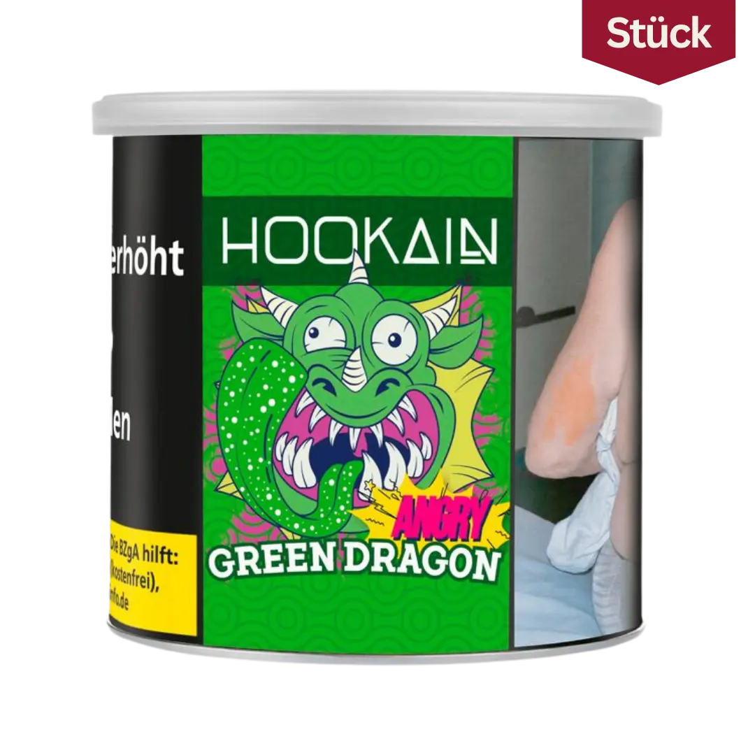 Hookain Angry Green Dragon Tabak Shishatabak Dose (200g)