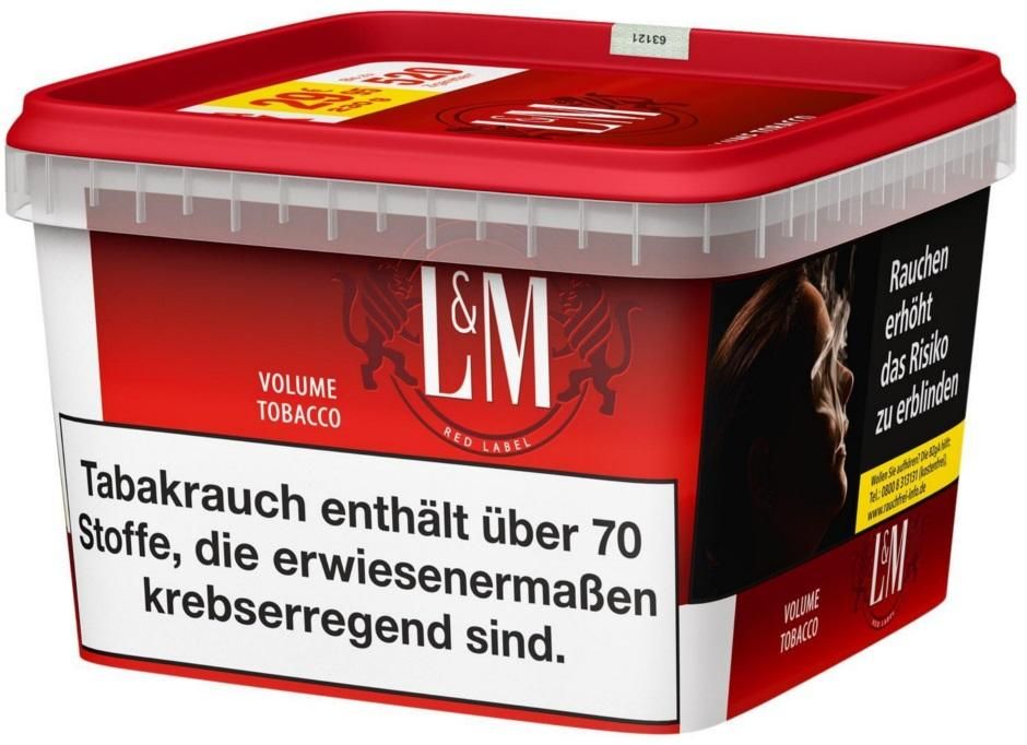 L&M Red Mega Box Tabak 120g Eimer (Stopftabak / Volumentabak)