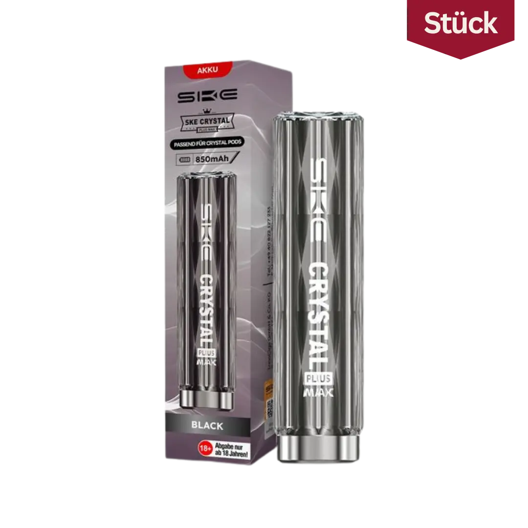 SKE Crystal Plus Max Akku Vape Gerät Aurora Schwarz 850 mAh