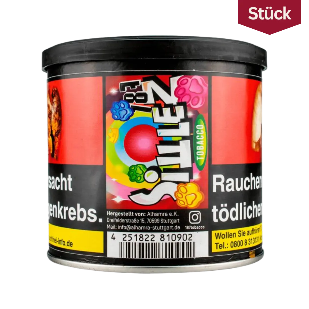 187 Tobacco Siwlez Beeren Limette Suessigkeiten Oran Zitrone Tabak Shishatabak 200g