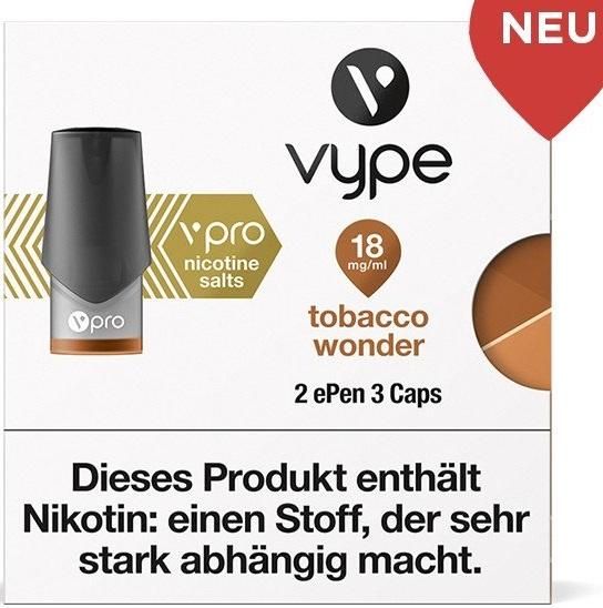 Vuse ePen Caps Nic Salts Rich Tobacco 18mg