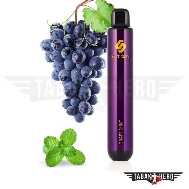 Sherbi-grap-min Scherbi - Einweg E-Shisha  Grape Mint (20mg Nikotin) ca. 800 Züge