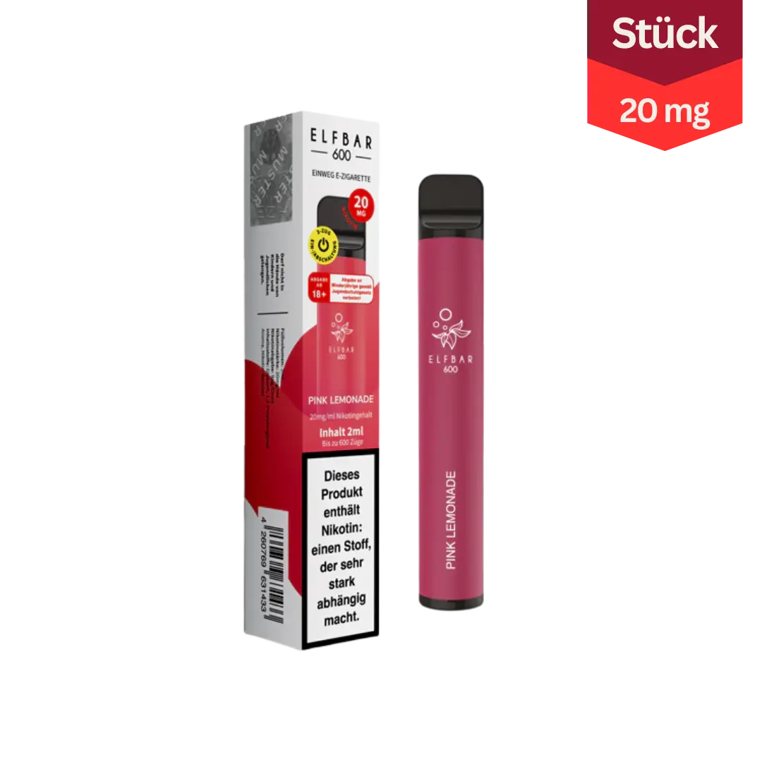 Elfbar 600 Pink Lemonade 20mg Elfbar 600 Pink Lemonade 20mg
