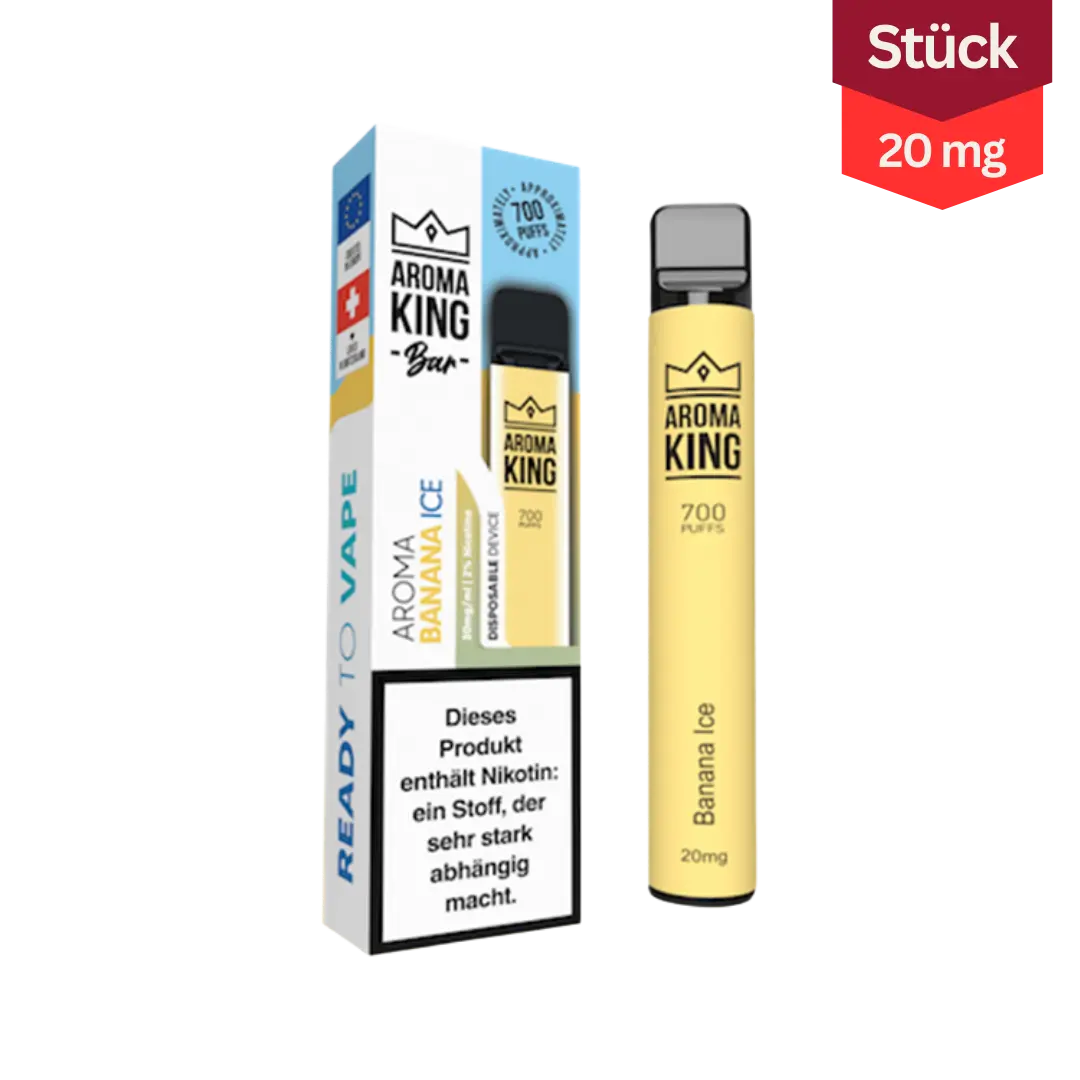 Aroma King Bar Banana Ice Vape Einweg E-Zigarette 20mg