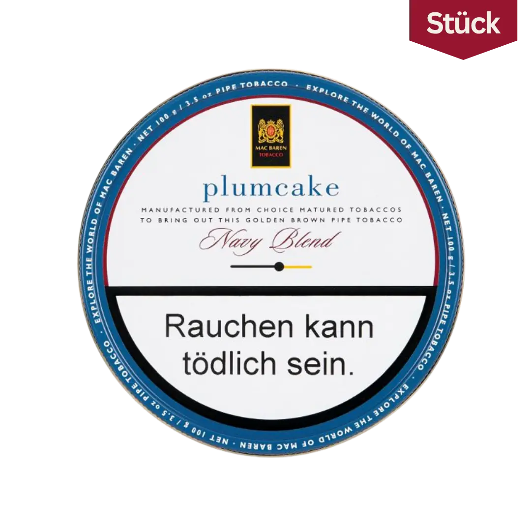 Mac Baren Plumcake Navy Blend Tabak Pfeifentabak Dose (100g)