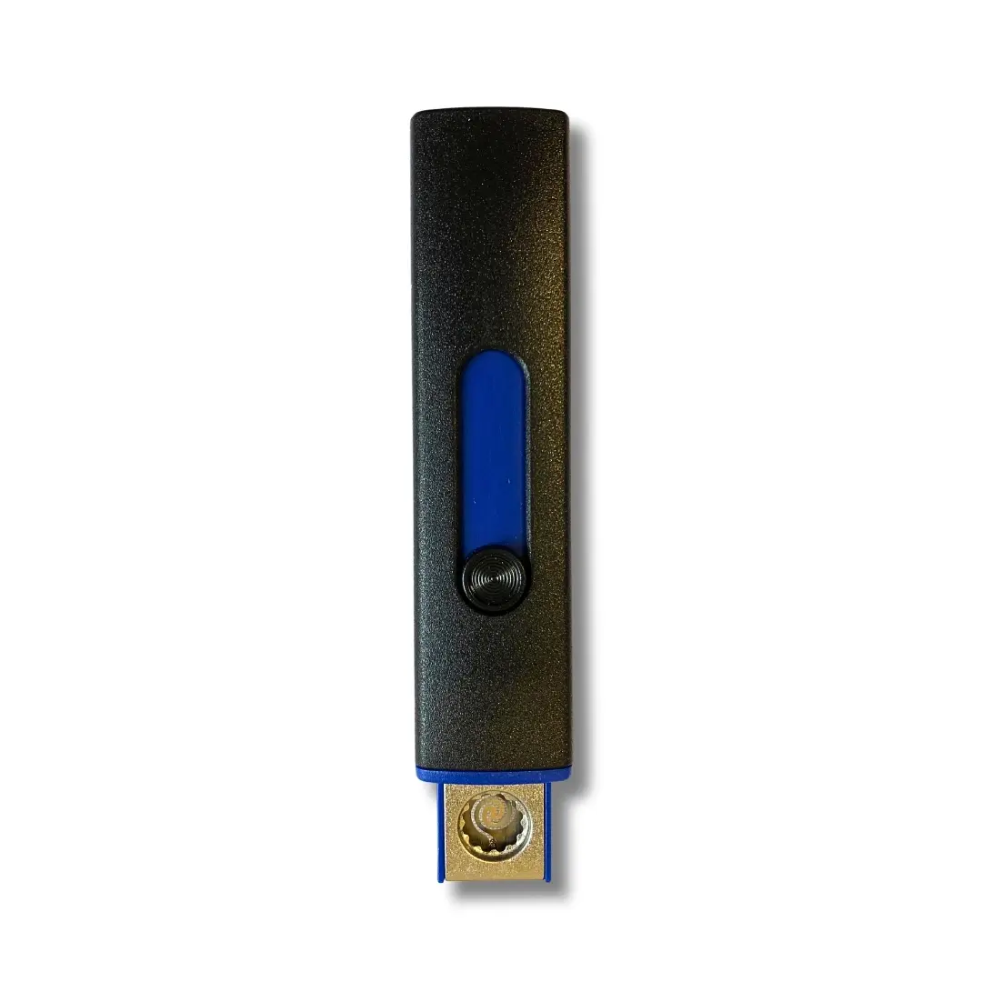 USB Feuerzeug Spirale Charge Schwarz Blau USB Feuerzeug Spirale Charge Schwarz Blau