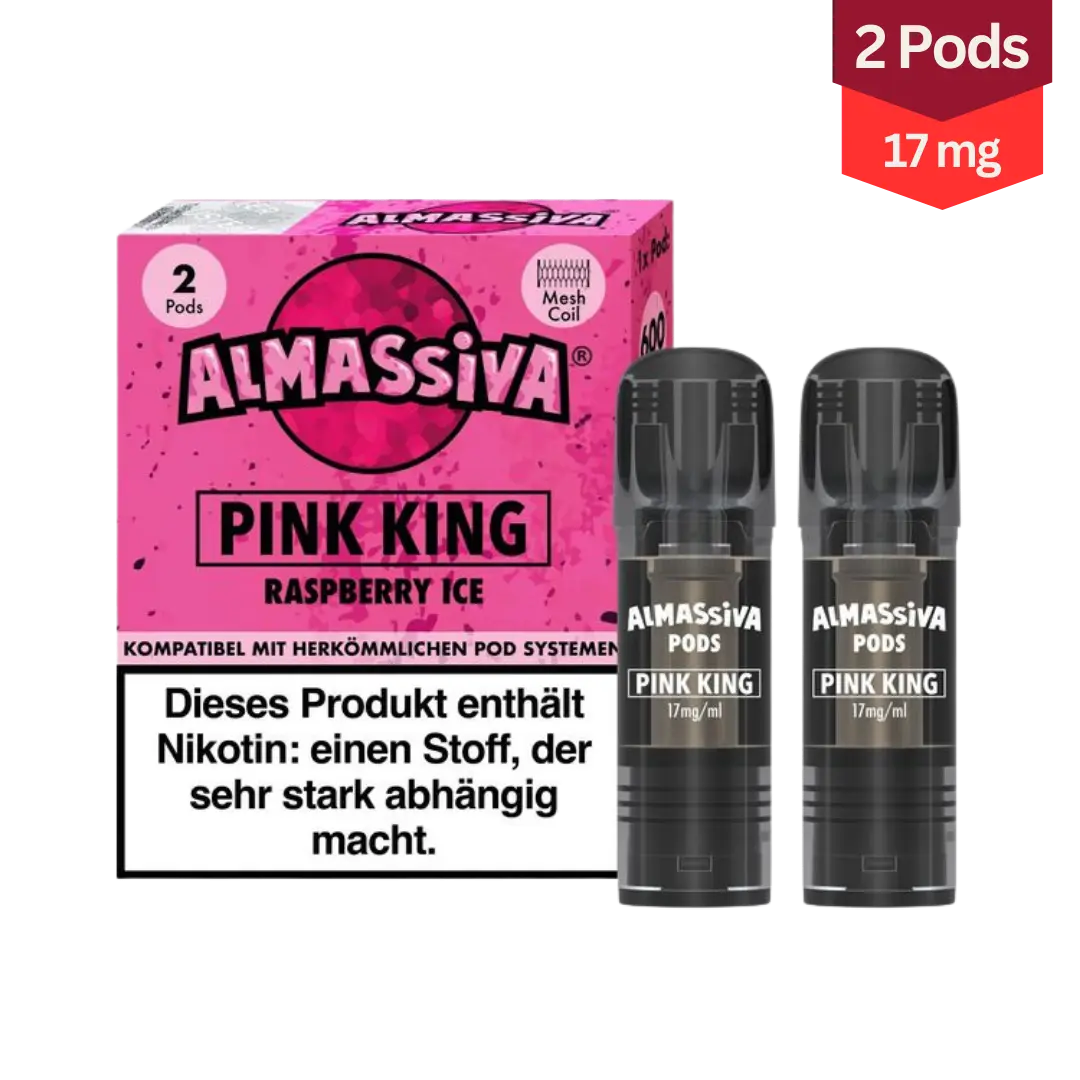 Al Massiva Pink King Raspberry Ice Vape Pods 17mg