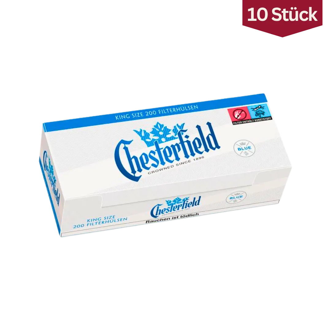 Bundle: Chesterfield Blue Zigaretten Hülsen (10x200 Stück)
