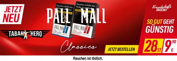 Pall Mall Zigaretten Sparangebot XXL Schachtel 28Stück online kaufen