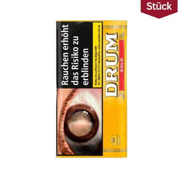 Gelber Pouch Drum Gold Premium Drehtabak 30g