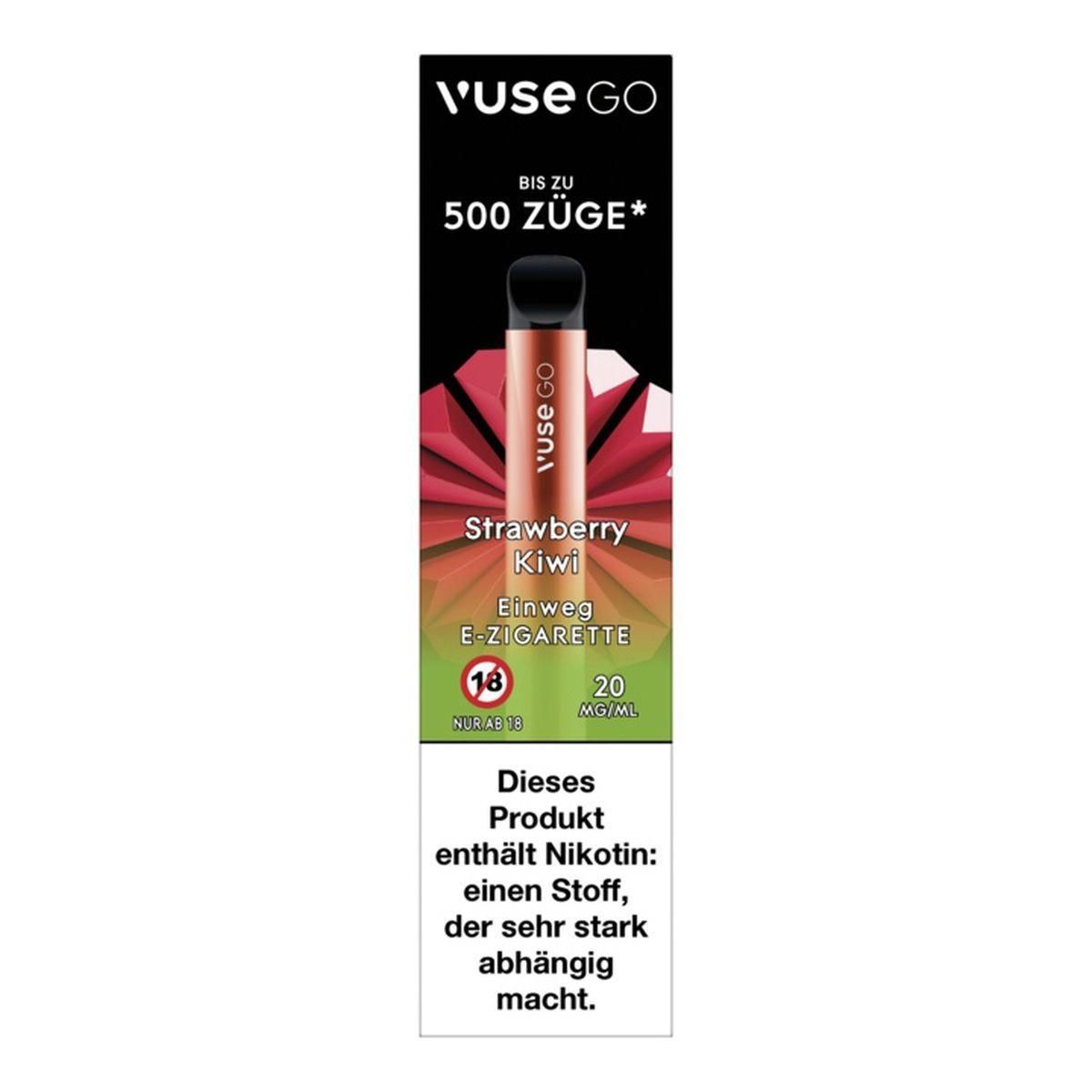 4031300292884xexbFYE65cylW Vuse GO 500 Strawberry Kiwi Vape Einweg E-Zigarette 20mg AP