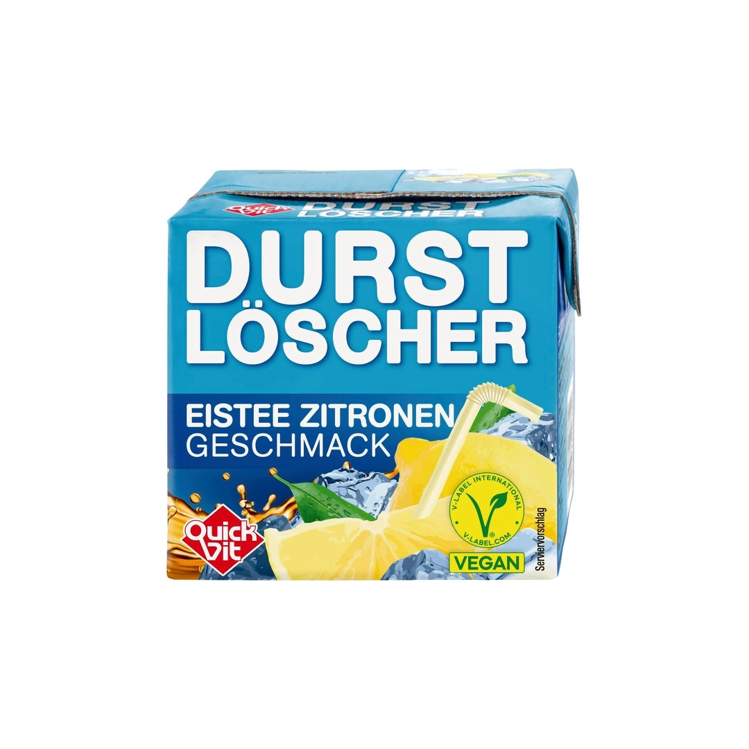 QuickVit Durstlöscher Eistee mit Zitrone (12x0,5L)