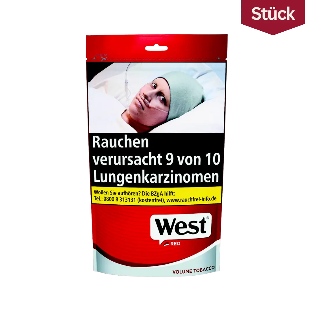 West Red Tabak Volumentabak Beutel (195g)