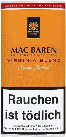 5x Mac Baren Virginia Blend Tabak 50g Pouch (Pfeifentabak)