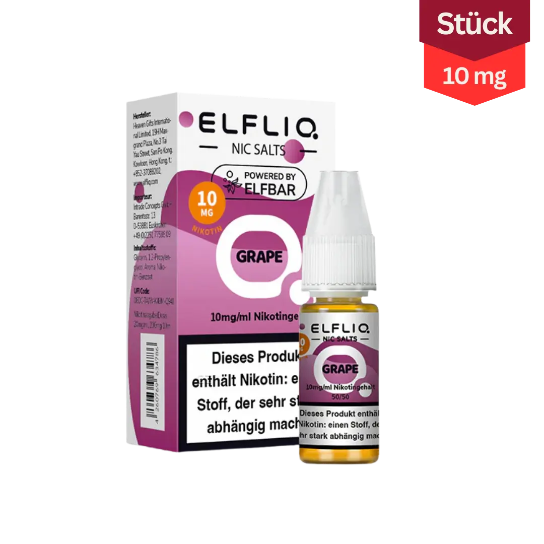 Elfliq Vape Liquid Grape 10mg