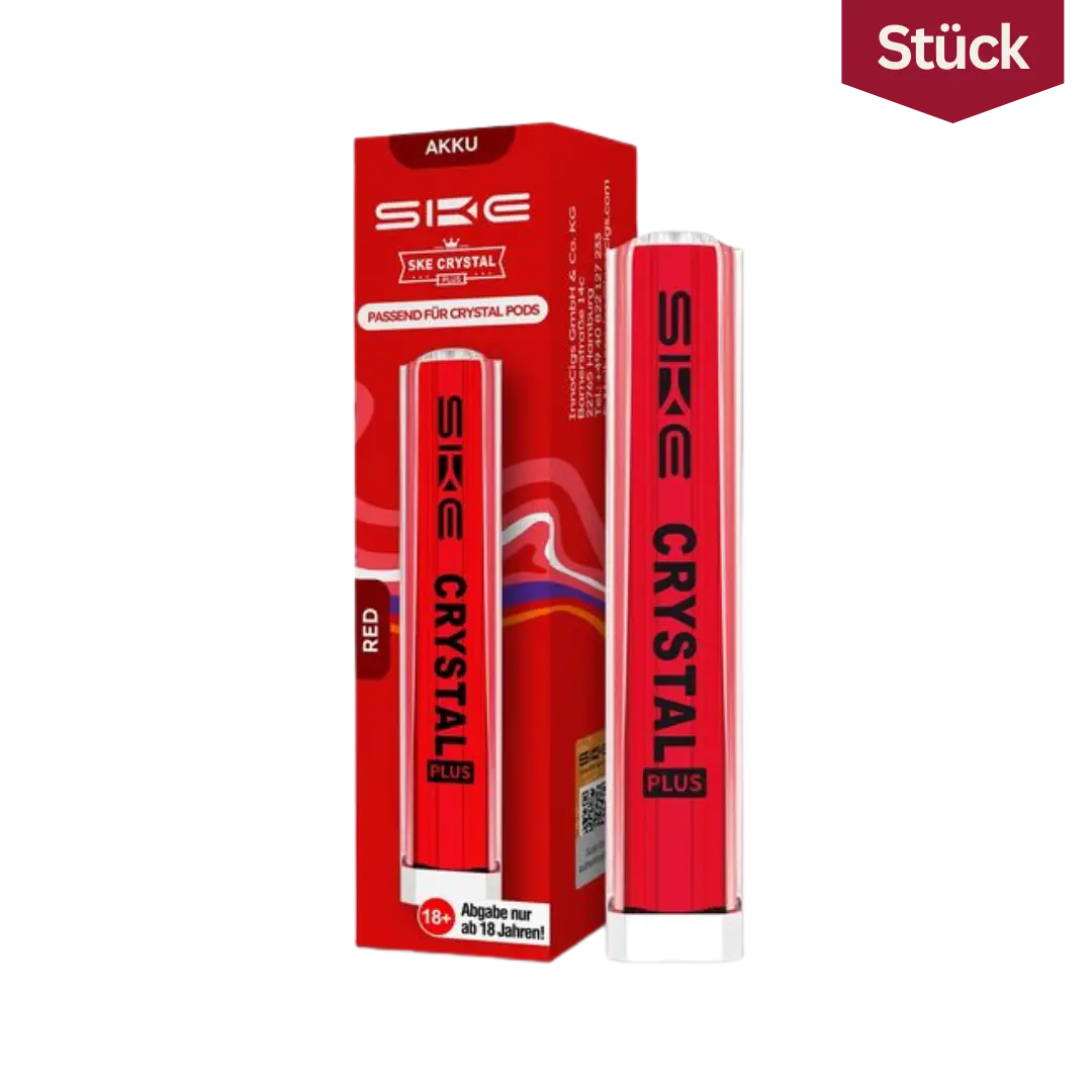 SKE Crystal Plus Akku Vape Gerät Rot 400 mAh