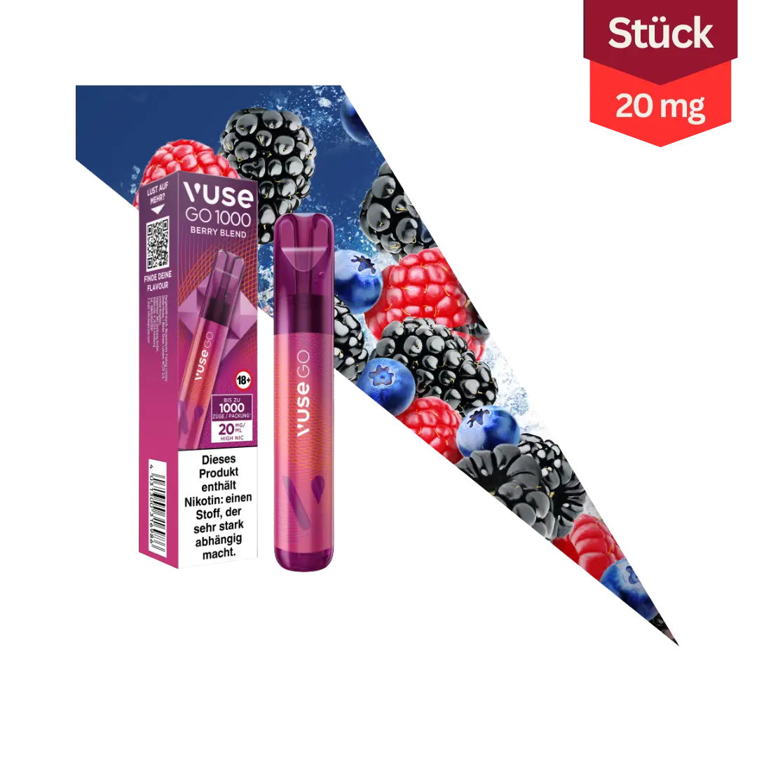 Vuse GO 1000 Berry Blend Vape Einweg E-Zigarette 20mg