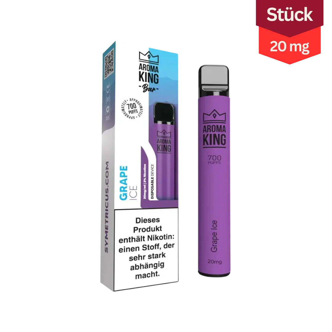 Aroma King Bar Grape Ice Vape Einweg E-Zigarette 20mg