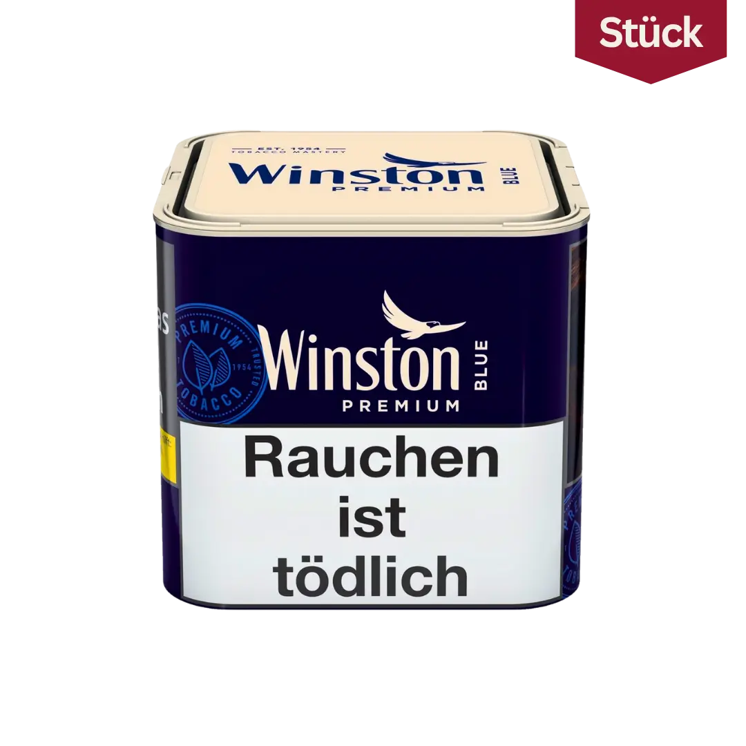 Bundle: Winston Blue Premium Tabak Feinschnitt Dose (4x56g)