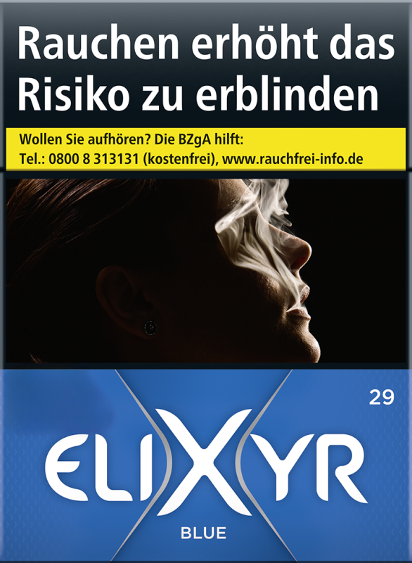 Elixyr Blue Zigaretten Schachtel XXL